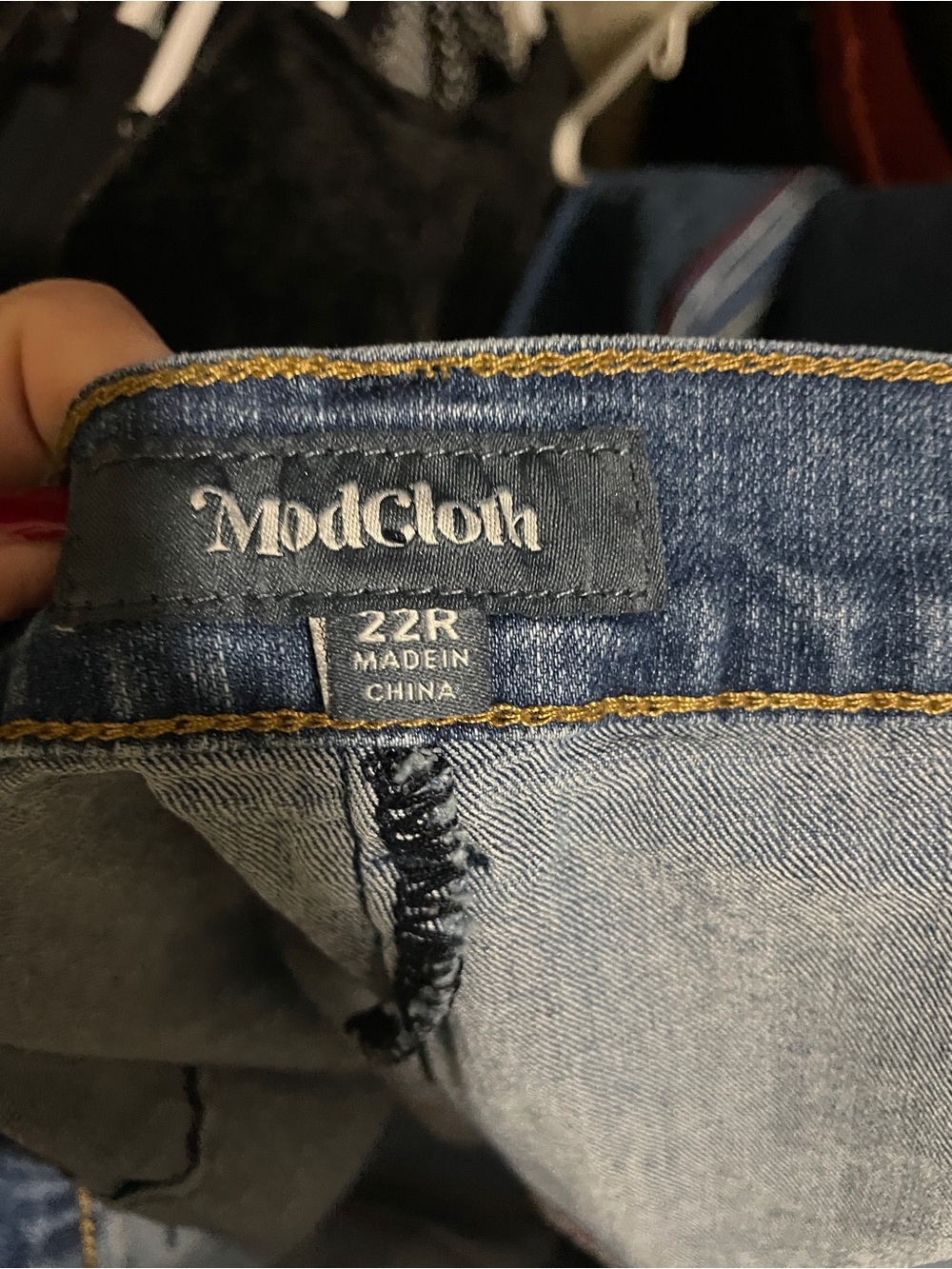 ModCloth Medium Wash Denim Jeans - Blue - Picture 2 of 3